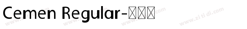 Cemen Regular字体转换